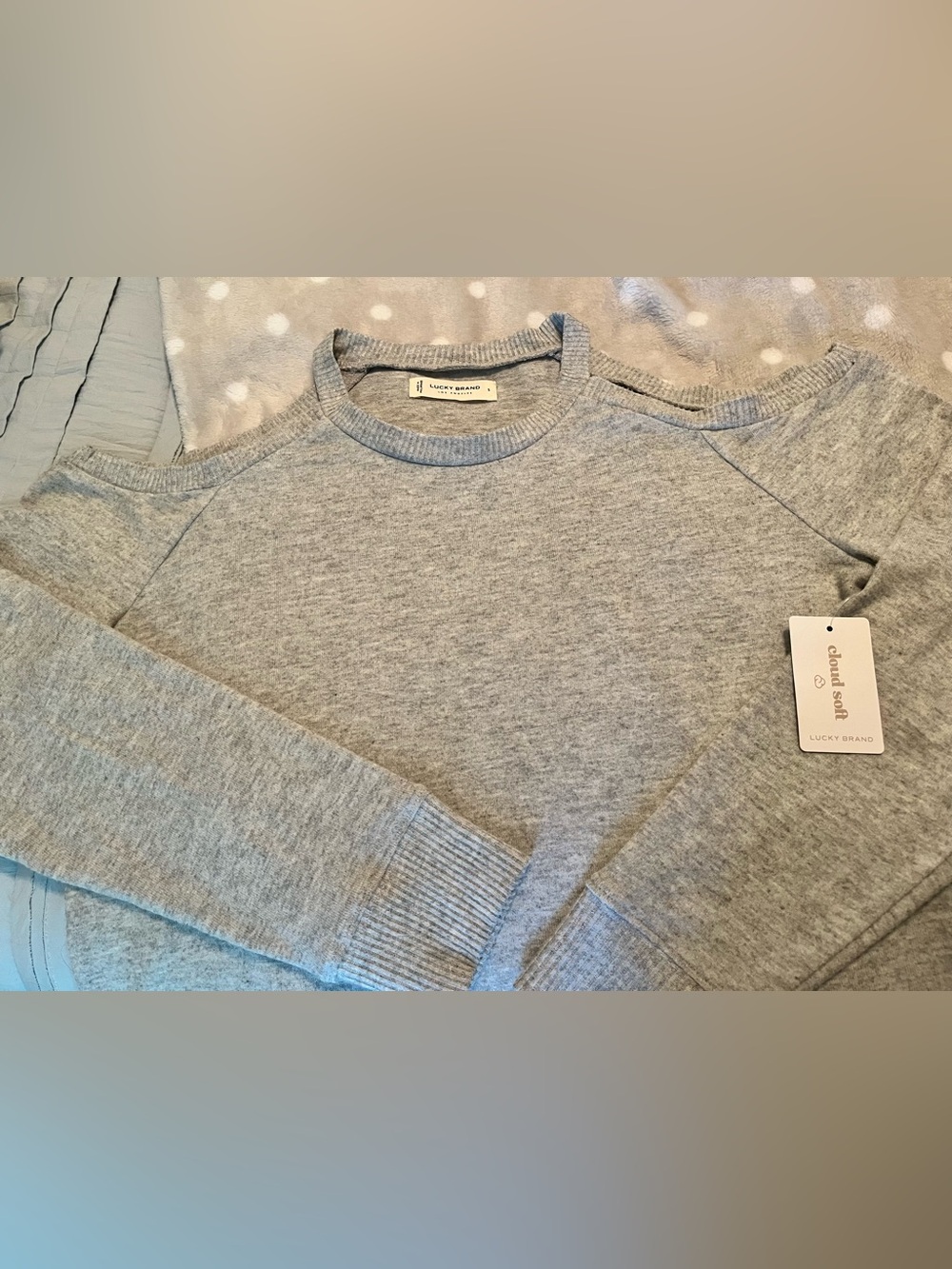 Lucky Brand “Cloud Soft” Cold Shoulder Sweater